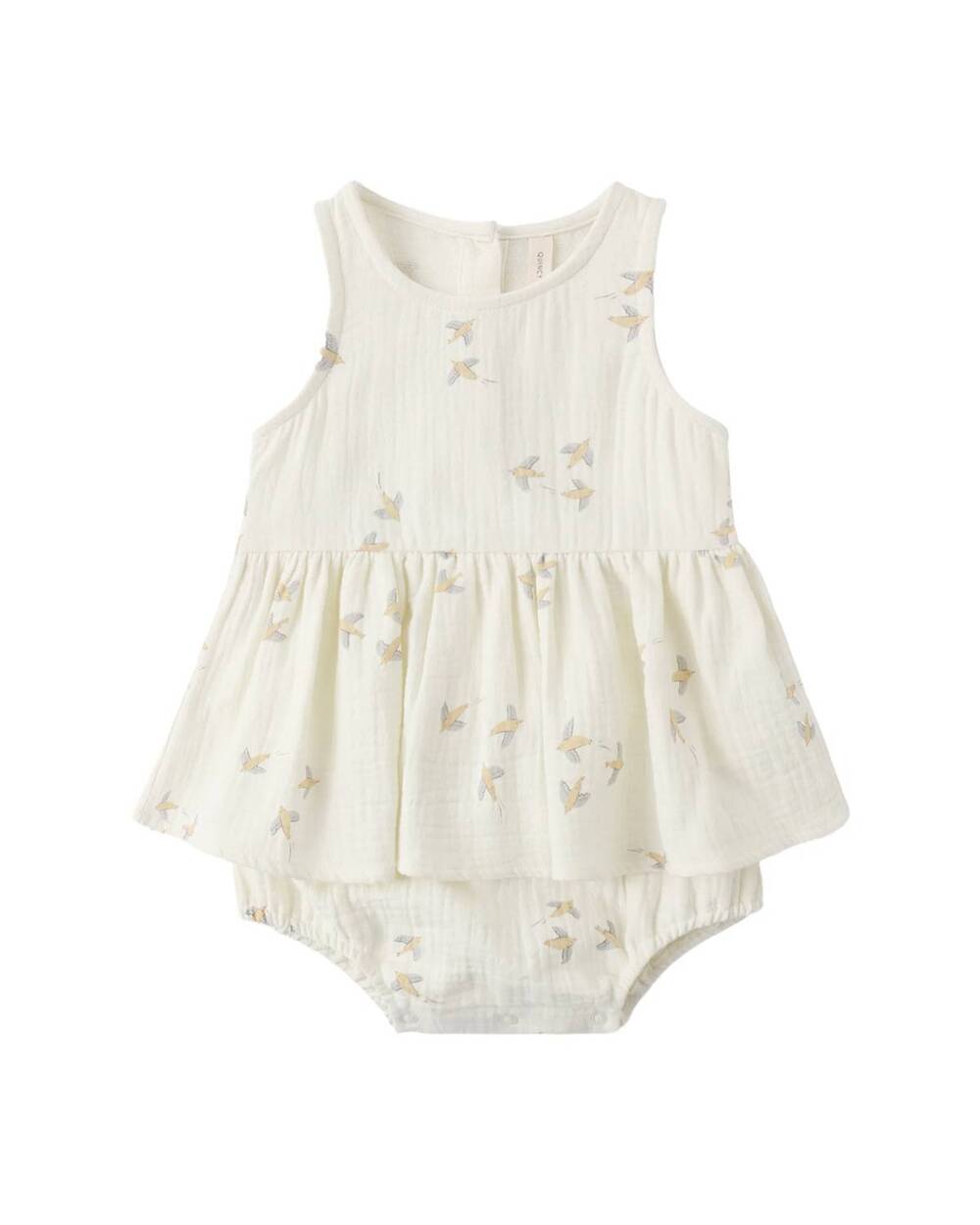NEW QUINCY MAE girls skirted tank romper in birds